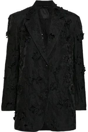 JNBY Floral-appliqu?? single-breasted blazer
