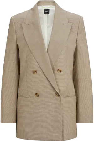 HUGO BOSS Mélange virgin wool blazer
