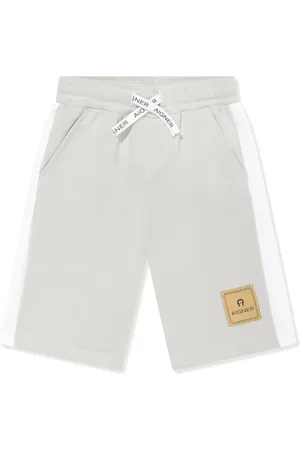 Aigner Logo-appliqué cotton track shorts