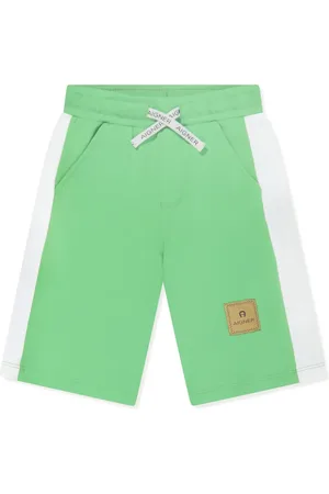 Aigner Logo-appliqué cotton track shorts