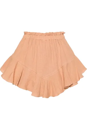 PNK Overlapping-panel cotton mini shorts