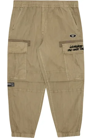 A Bathing Ape Logo-appliqu?? tapered cargo trousers