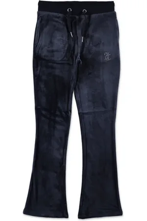 Juicy Couture Diamanté velour bootleg track pants