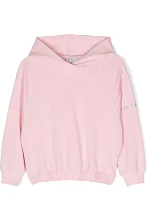 MONNALISA Logo-appliqué jersey hoodie