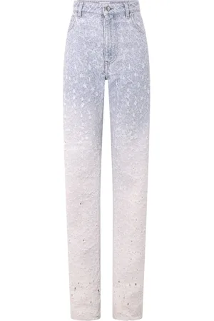 Paco rabanne Distressed ombr?? straight-leg jeans