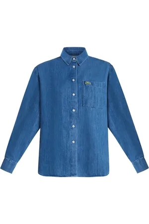 Lacoste Logo-appliqué denim shirt