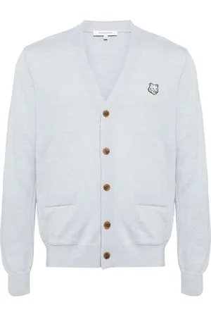 Maison Kitsuné Fox Head-appliqué wool cardigan