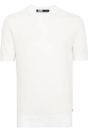 Karl Lagerfeld Logo-appliqué knitted top