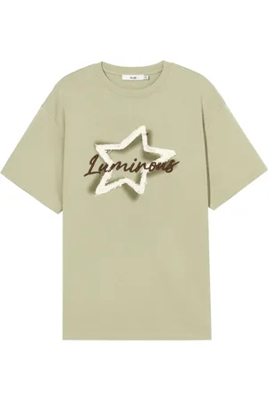 B+AB Star-appliqu??d cotton T-shirt