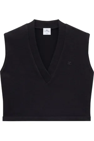 Courrèges Varsity logo-appliqu?? vest