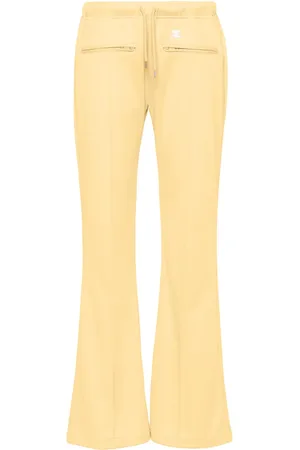 Courrèges Logo-appliqué wide trousers