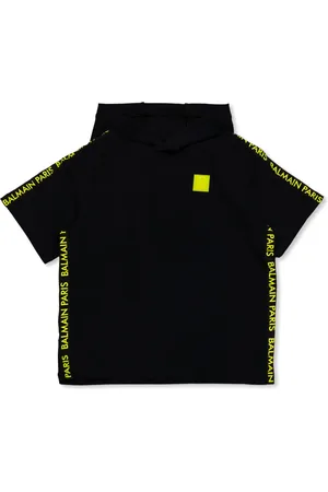 Balmain Logo-appliqu?? hooded T-shirt