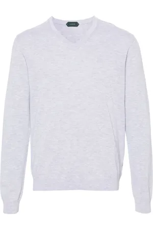 ZANONE Mélange V-neck jumper