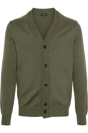 Moorer Dominic-HN knitted cardigan - Green