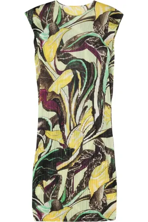 PLEATS PLEASE ISSEY MIYAKE Floral-print plissé midi dress