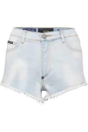 Philipp Plein Logo-appliqué denim shorts