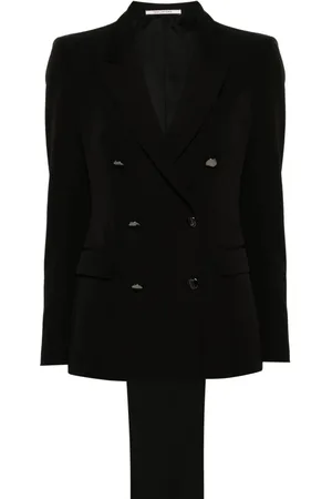 Tagliatore single-breasted crepe suit - Black