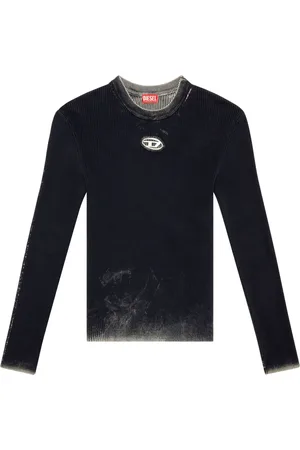 Diesel Appliqué-logo ribbed top