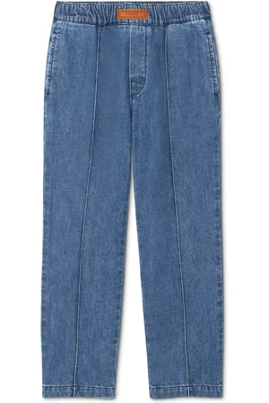VERSACE Logo-appliqué straight-leg jeans