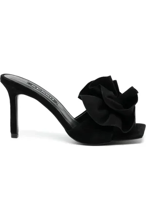 SENSO Harlow 100mm floral-appliqué mules
