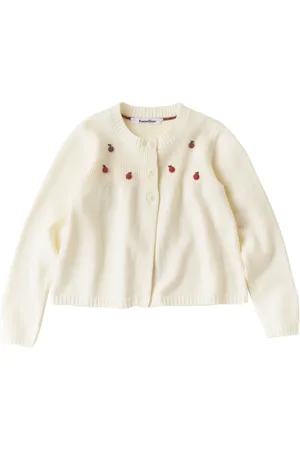 Familiar Apple-appliqué knitted cardigan
