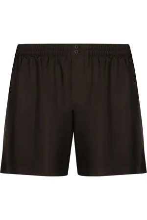 Dolce & Gabbana Logo-appliqué silk shorts