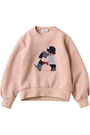 Familiar Dog-appliqué jersey sweatshirt