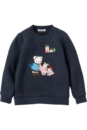 Familiar Bear-appliquéd cotton sweatshirt