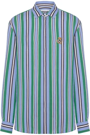 Moschino Teddy Bear-appliqué striped shirt