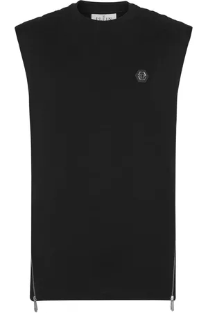 Philipp Plein Logo-appliqu?? cotton tank top