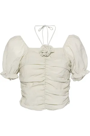 B+AB Floral-appliqu?? halterneck top