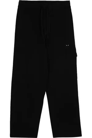 SONGZIO Panther-appliqu??d cotton track pants