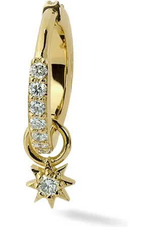 Lark & Berry 14kt gold Modernist diamond pavé hoop earring