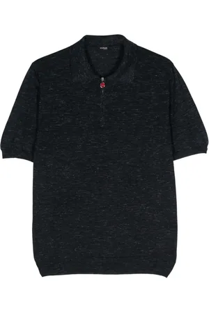 Kiton Mélange fine-knit polo shirt