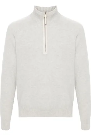Tom Ford Mélange-effect zip-up jumper