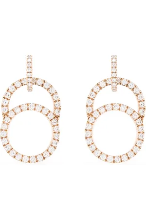COURBET 18kt recycled rose gold Celeste laboratory-grown diamond pav?? hanging earrings