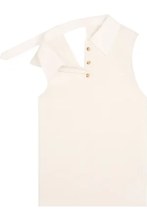 Courrèges Logo-appliqué polo top