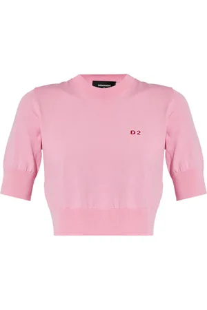 Dsquared2 Logo-appliqu?? cropped knitted top