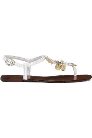 Dolce & Gabbana Votive-appliqué raffia sandals