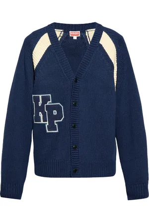 Kenzo Logo-appliqué wool cardigan