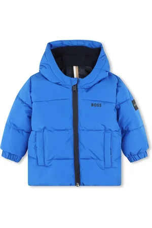 HUGO BOSS Logo-appliqué hooded puffer jacket