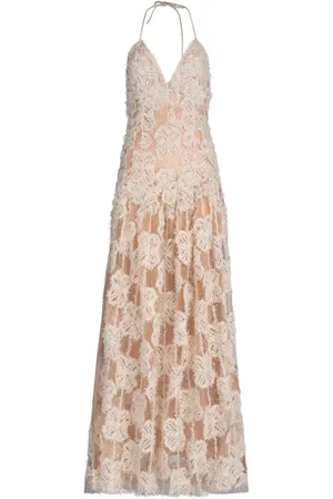 Silvia Tcherassi Danae floral-appliqu?? gown