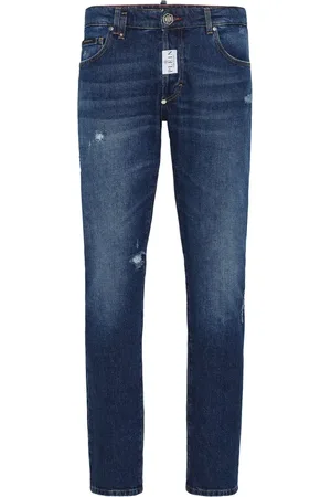 Philipp Plein Paint-splatter slim-fit jeans