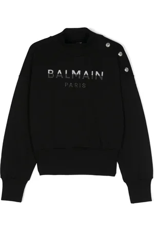 Balmain Logo-embossed cotton sweatshirt