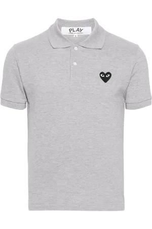 Comme des Garçons Heart-patch piqu?? polo shirt