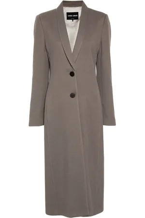 Giorgio Armani Cannet??-jersey long coat
