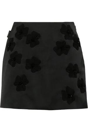 Moncler Floral-appliqu?? A-line miniskirt