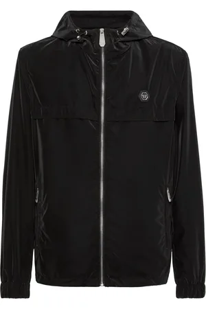 Philipp Plein Camouflage-print hooded windbreaker