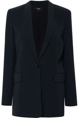 THEORY Pliss?? single-breasted blazer