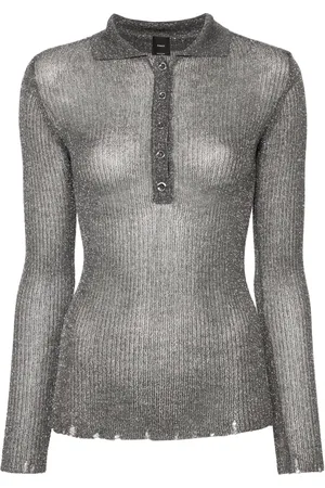 Pinko Lurex ribbed sweater